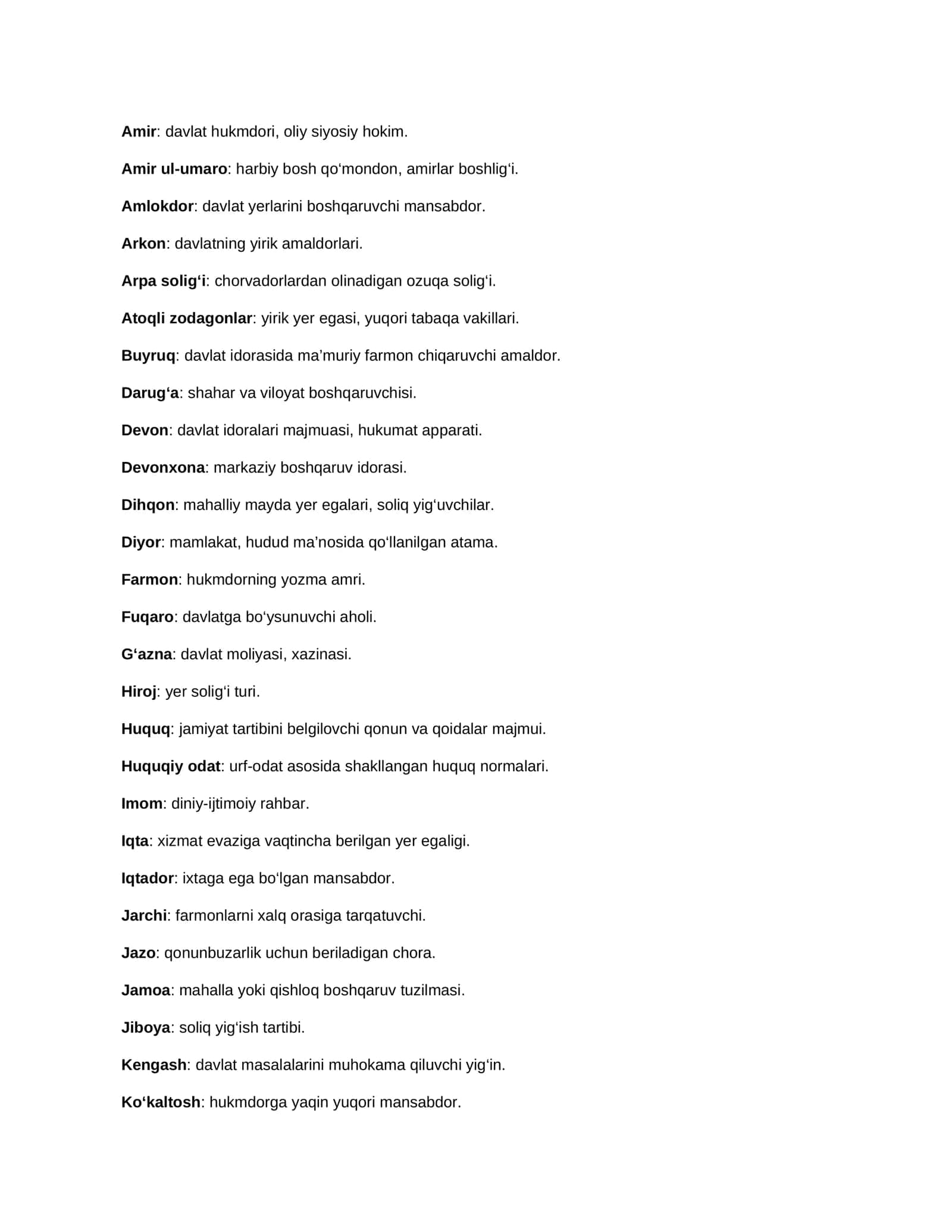 glossary XI-IX asr