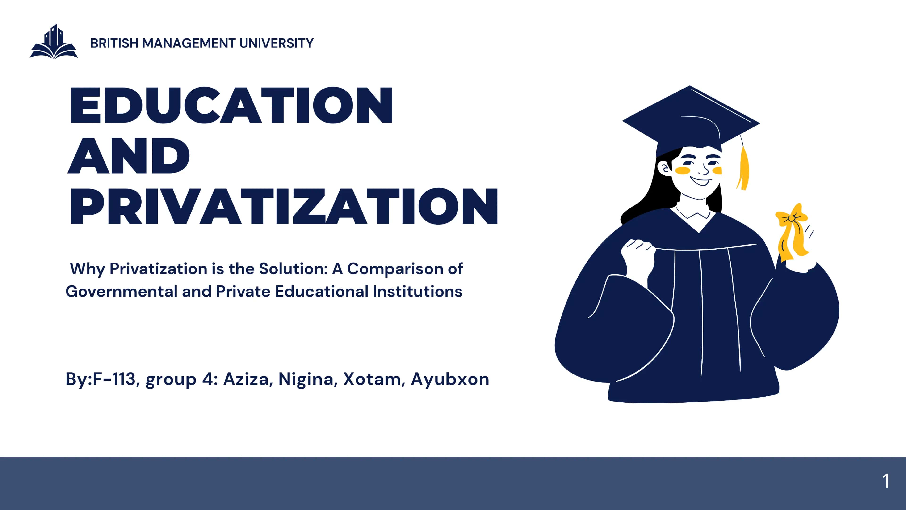 Presentation: Comparison of private and public educations