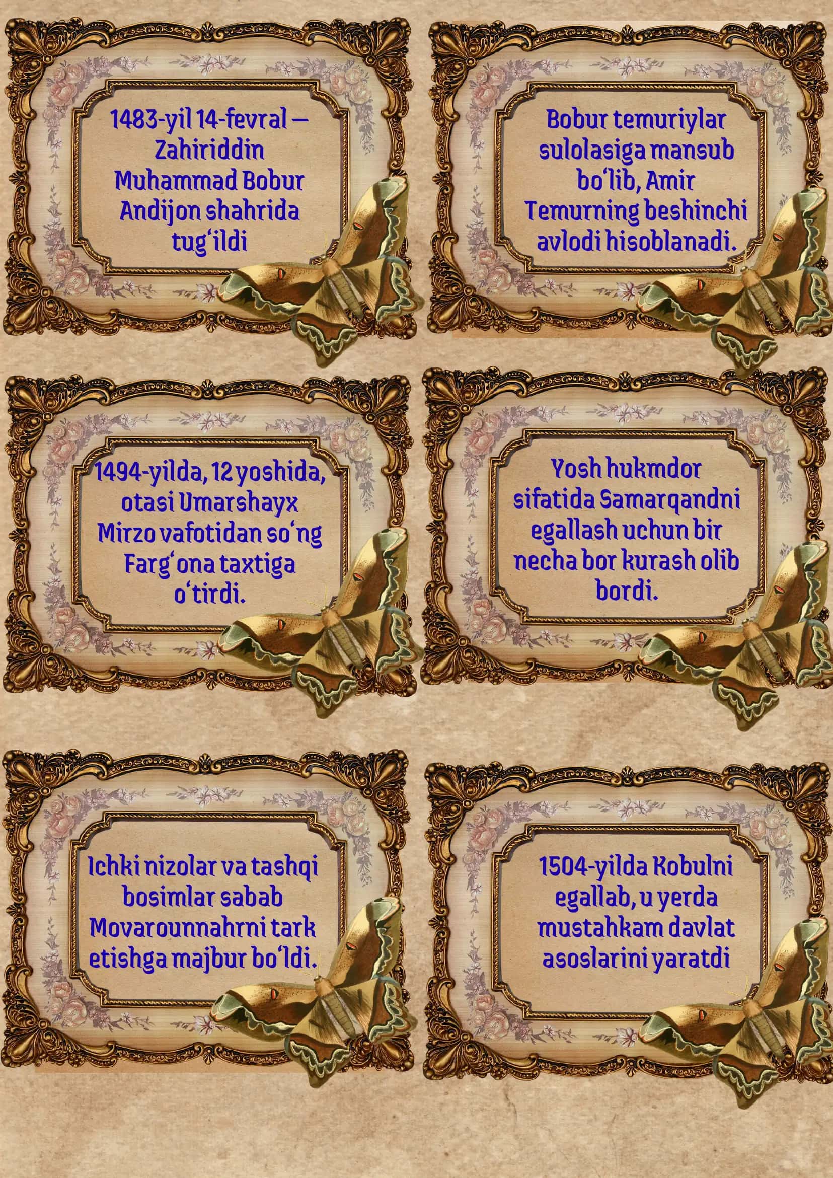 Zahiriddin Muhammad Bobur haqida ma'lumot