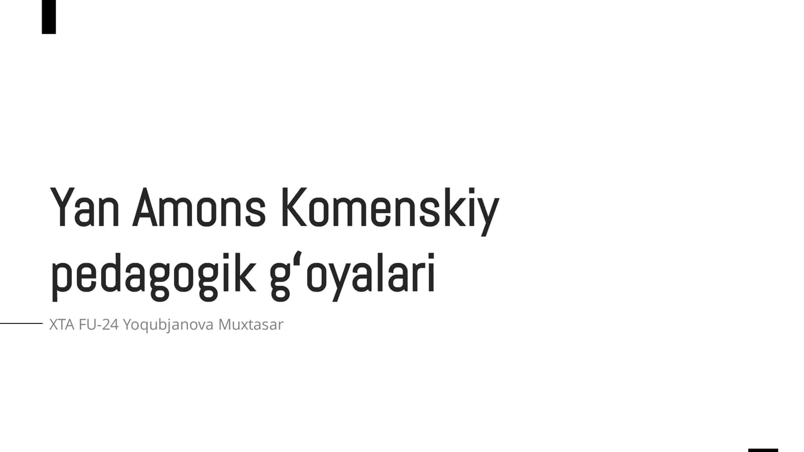 Yan Amons Komenskiy pedagogik gʻoyalari