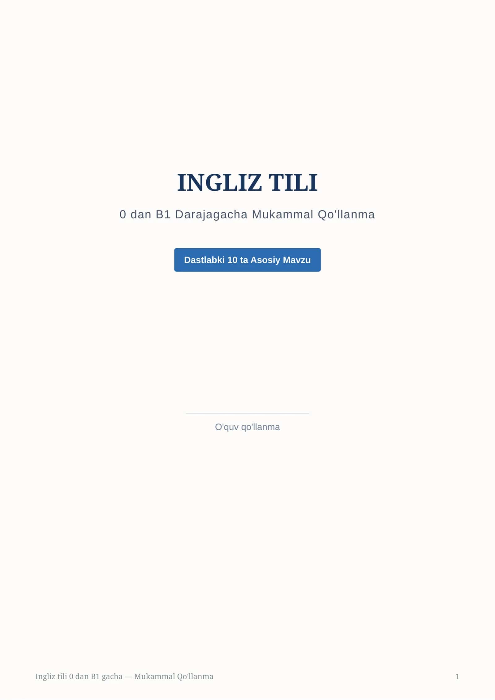 INGLIZ TILI