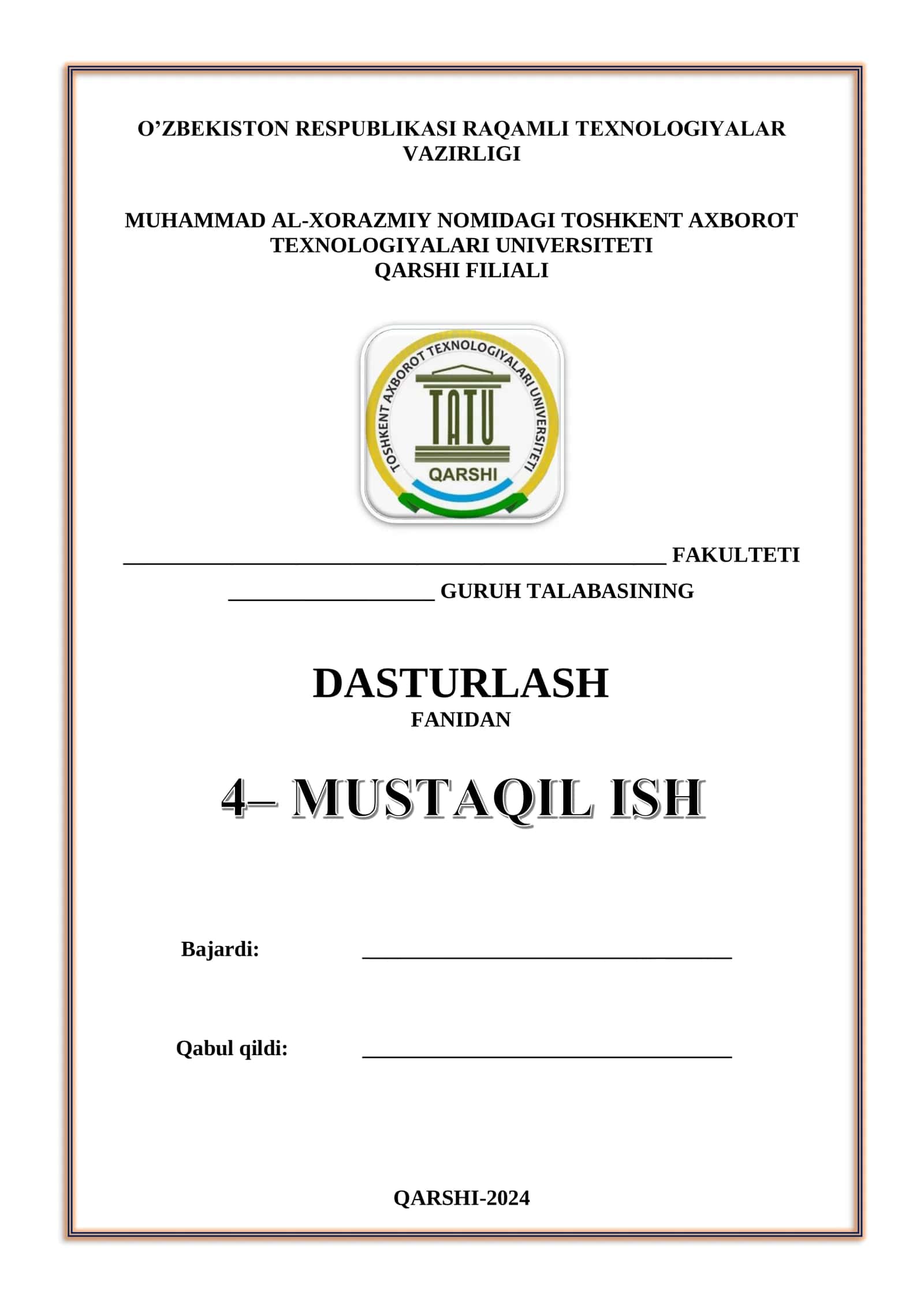 Mustaqil ta’lim shakli va mazmuni