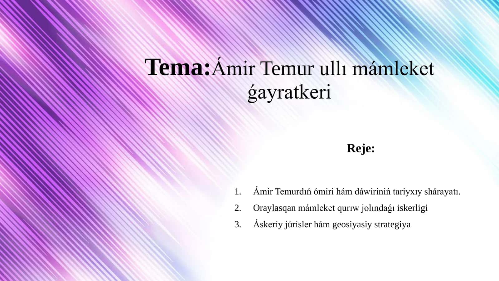 Ámir Temur ullı mámleket ǵayratkeri