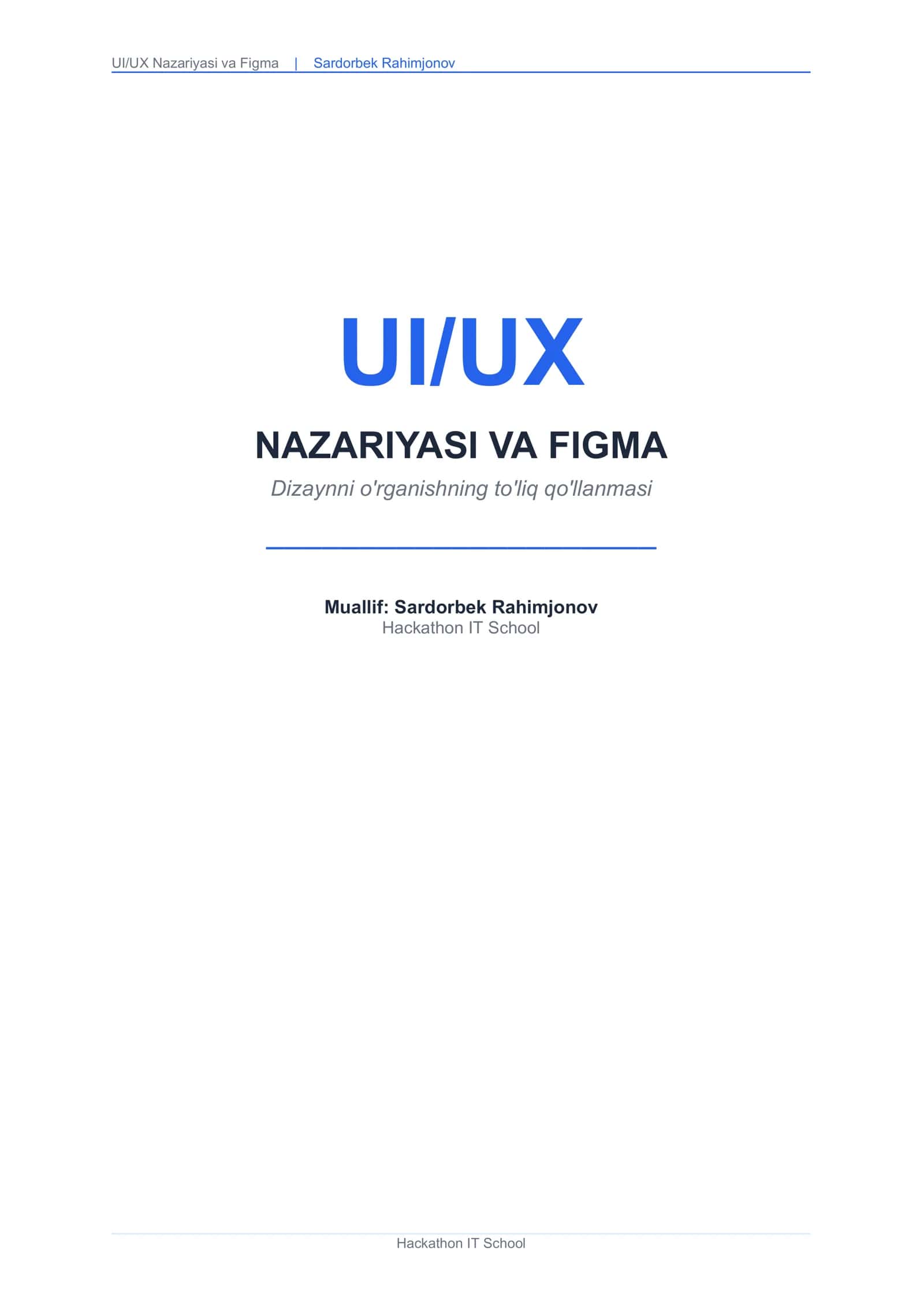 UI/UX Nazariyasi va Figma