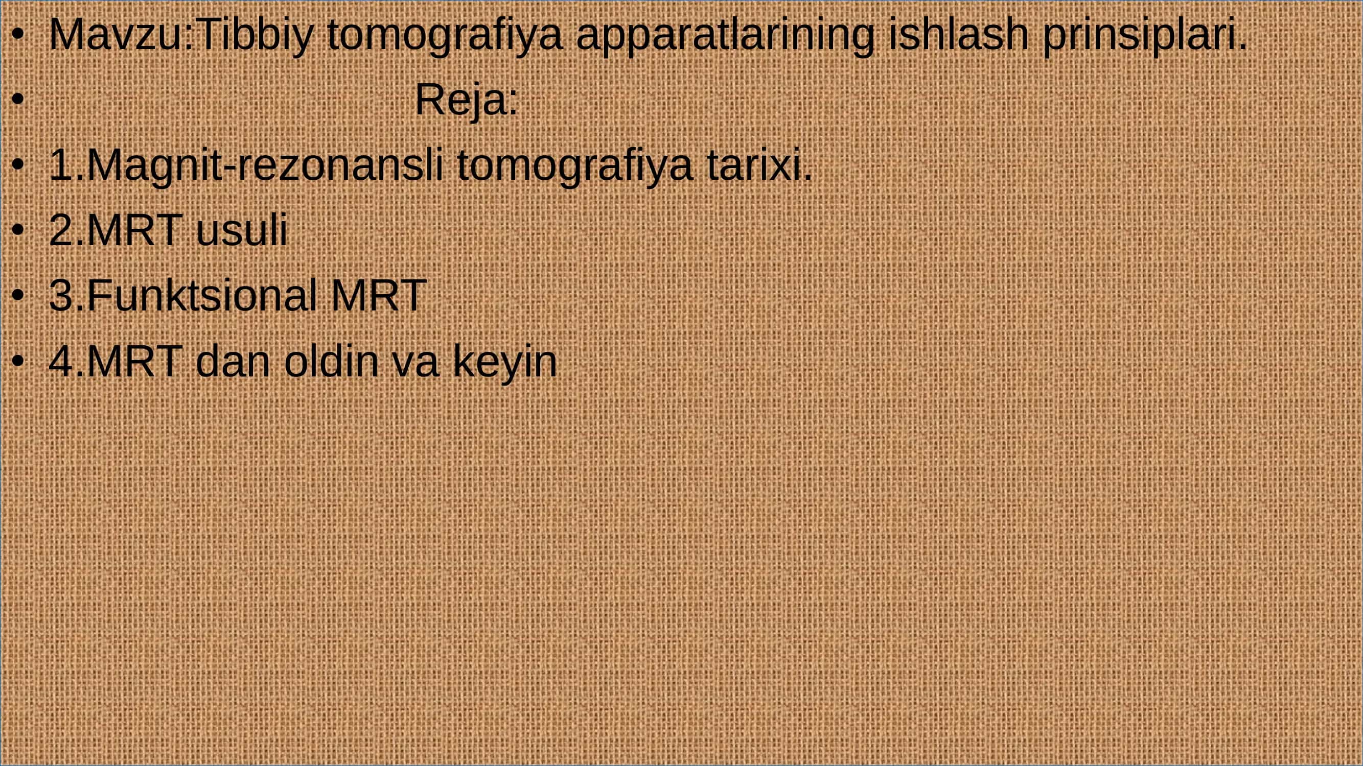 Tibbiy tomografiya apparatlarining ishlash prinsiplari