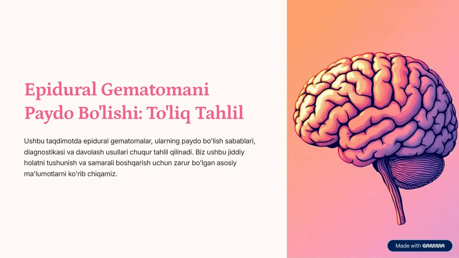 Epidural Gematomani Paydo Bo'lishi: To'liq Tahlil