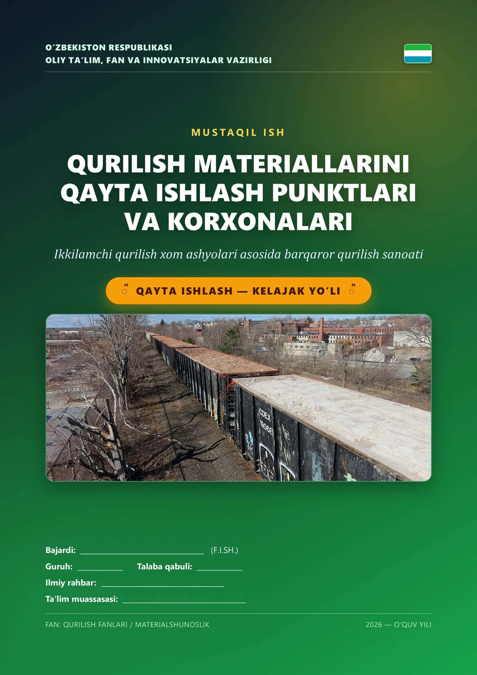 Qurilish materiallarini qayta ishlash punktlari va korxonalari