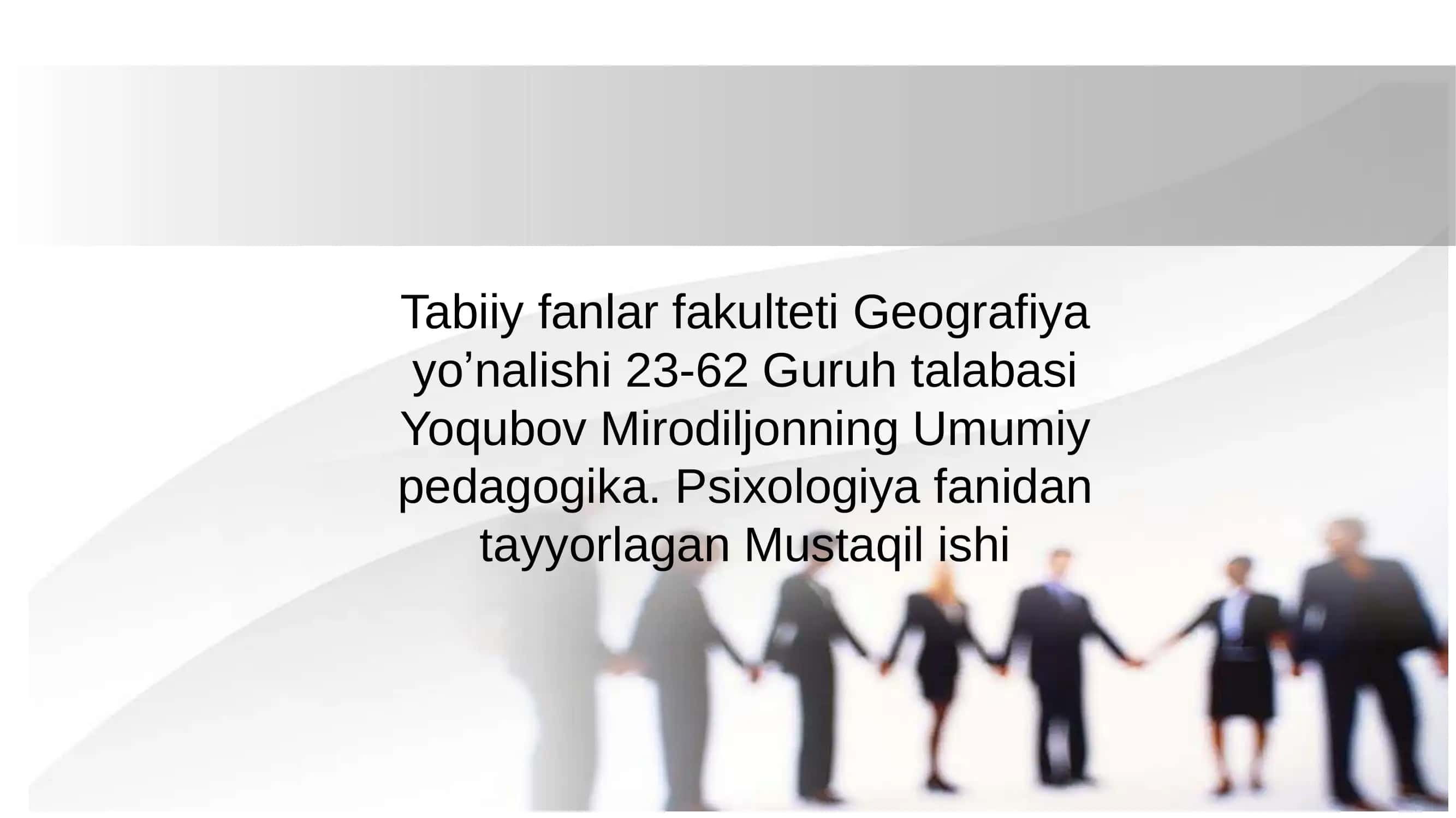 Psixika va Ong Munosabati