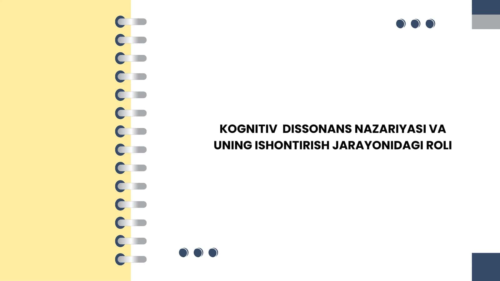 KOGNITIV DISSONANS NAZARIYASI VA UNING ISHONTIRISH JARAYONIDAGI ROLI