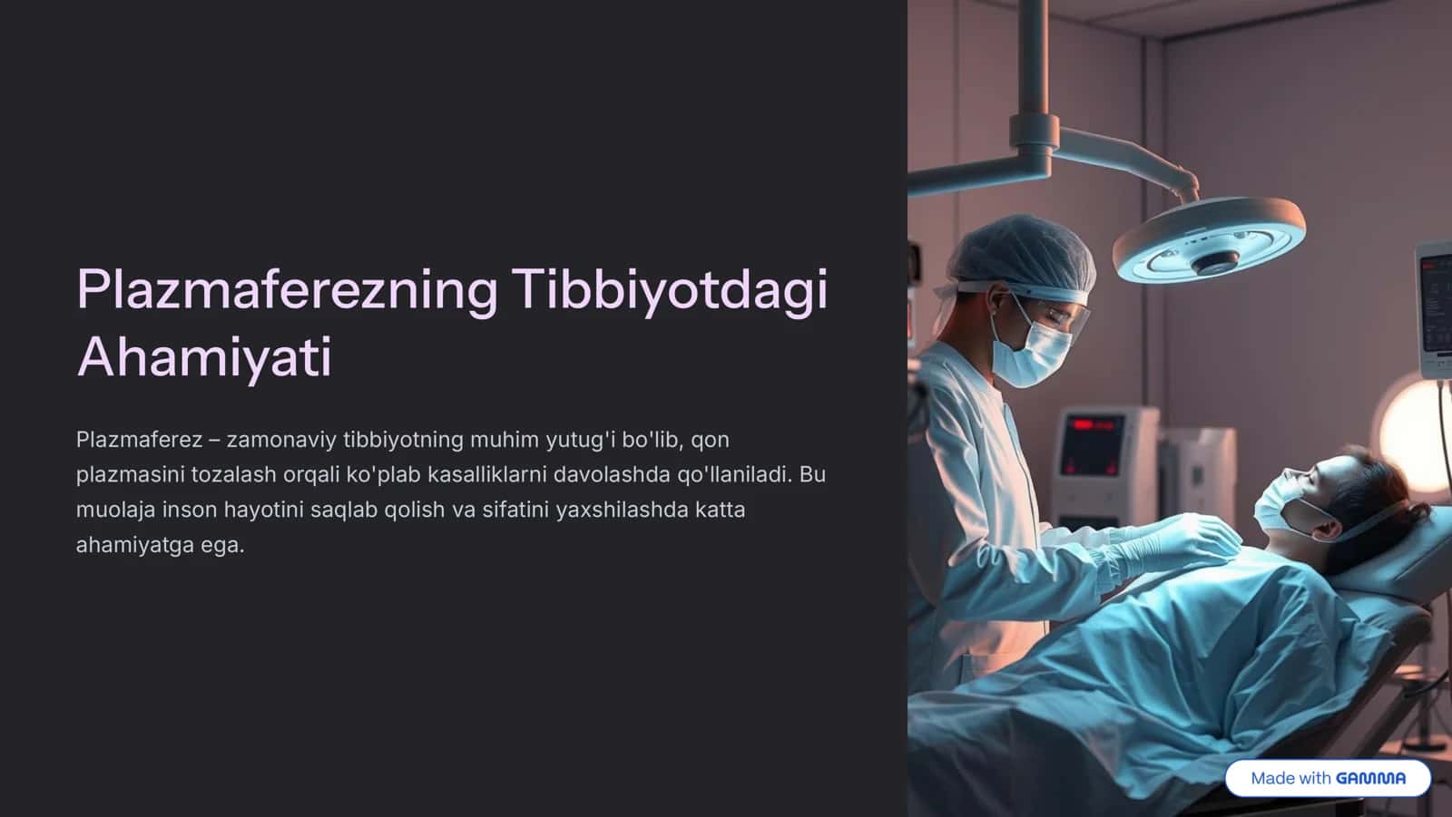 Plazmaferezning Tibbiyotdagi Ahamiyati