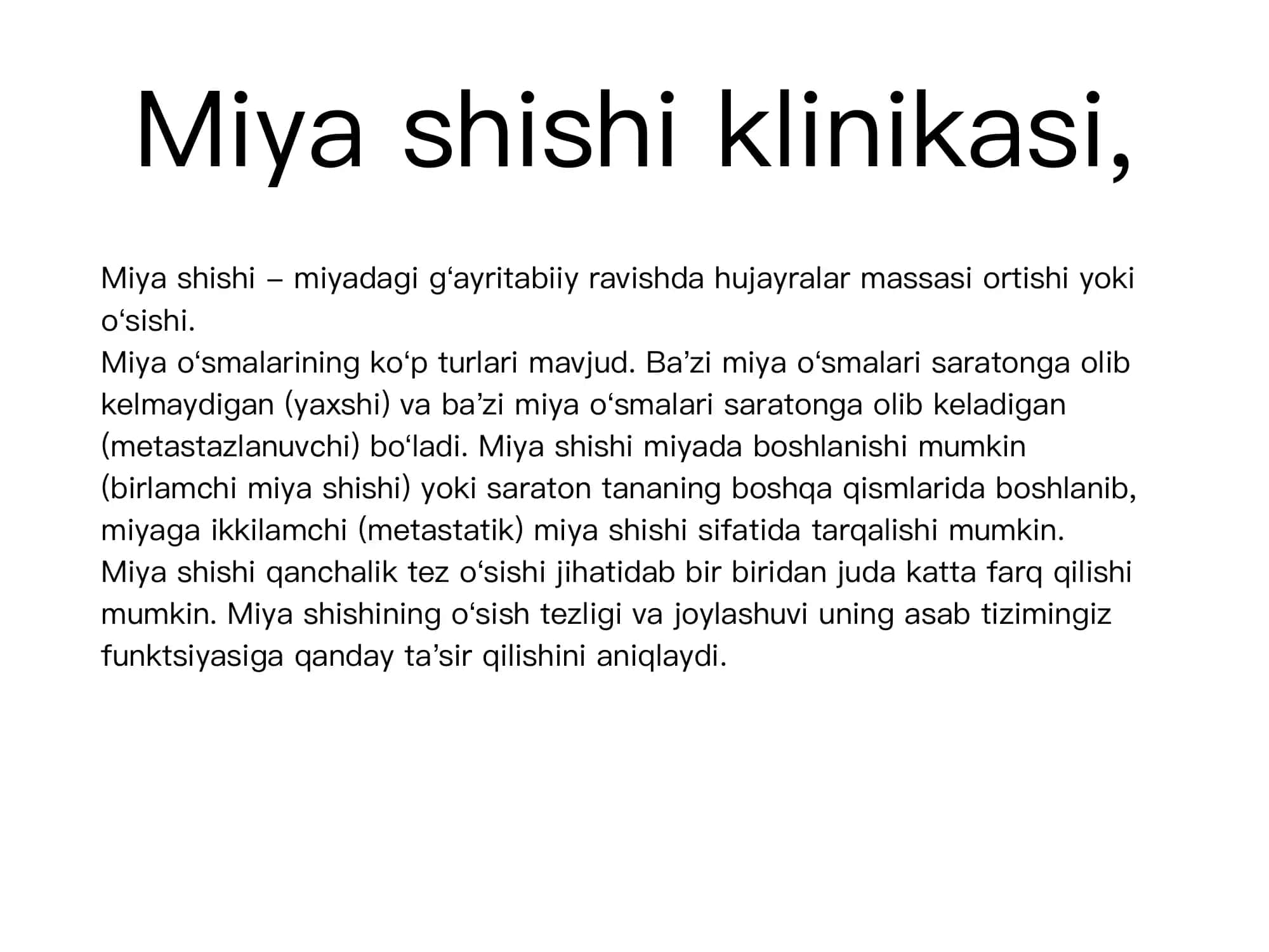 Miya shishi klinikasi
