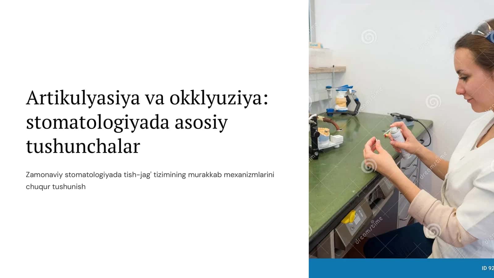 Artikulyasiya va okklyuziya, uning turlari. CHaynov va yuz mushaklari. Temporomandibulyar bo‘g‘im (CHPJB). Pastki jag‘ning biodinamikasi. Pastki jag‘ harakatini tasvirlab beradigan asboblar. Yuzning yoysimon aylanasi.