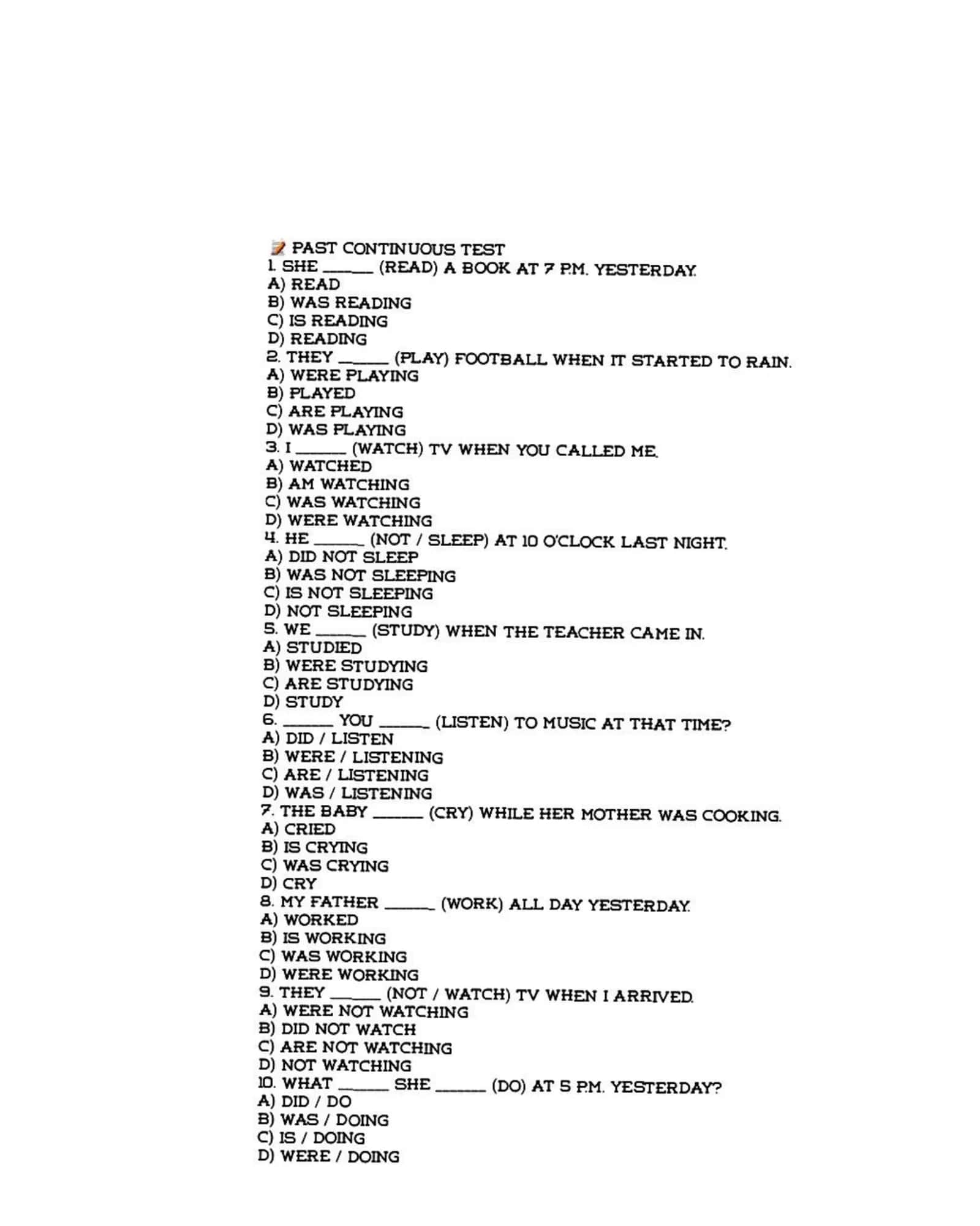 English test
