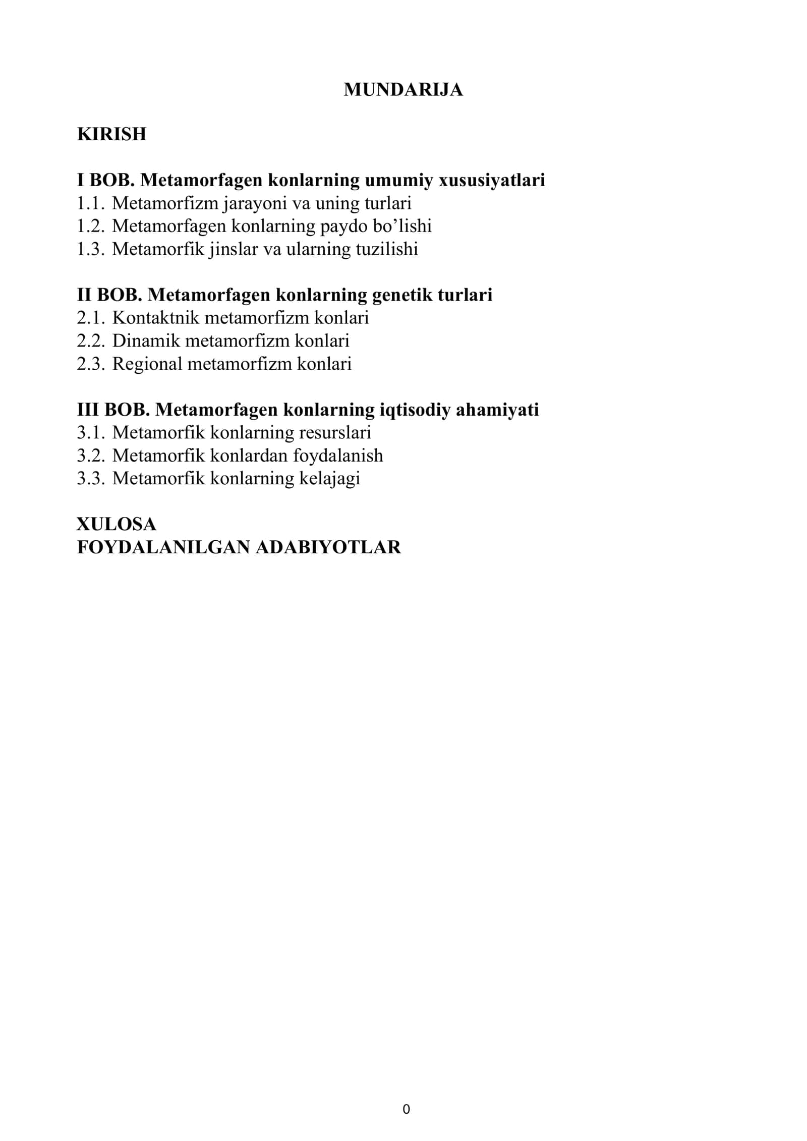 Metamorfagen konlarning genetik turlari