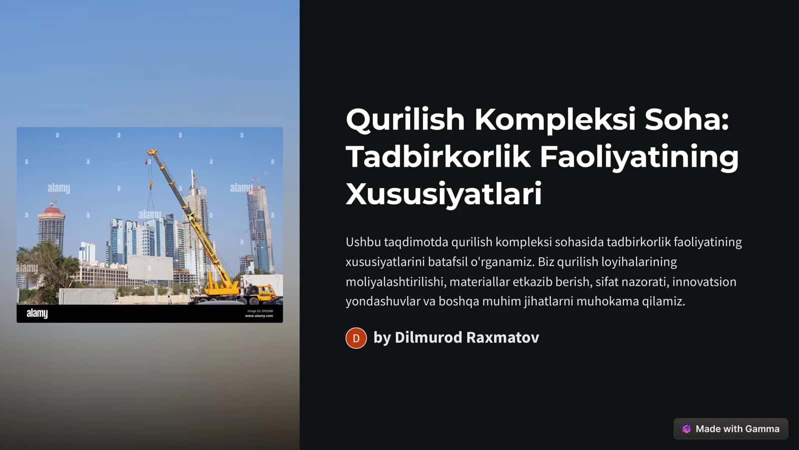 Qurilish Kompleksi Soha