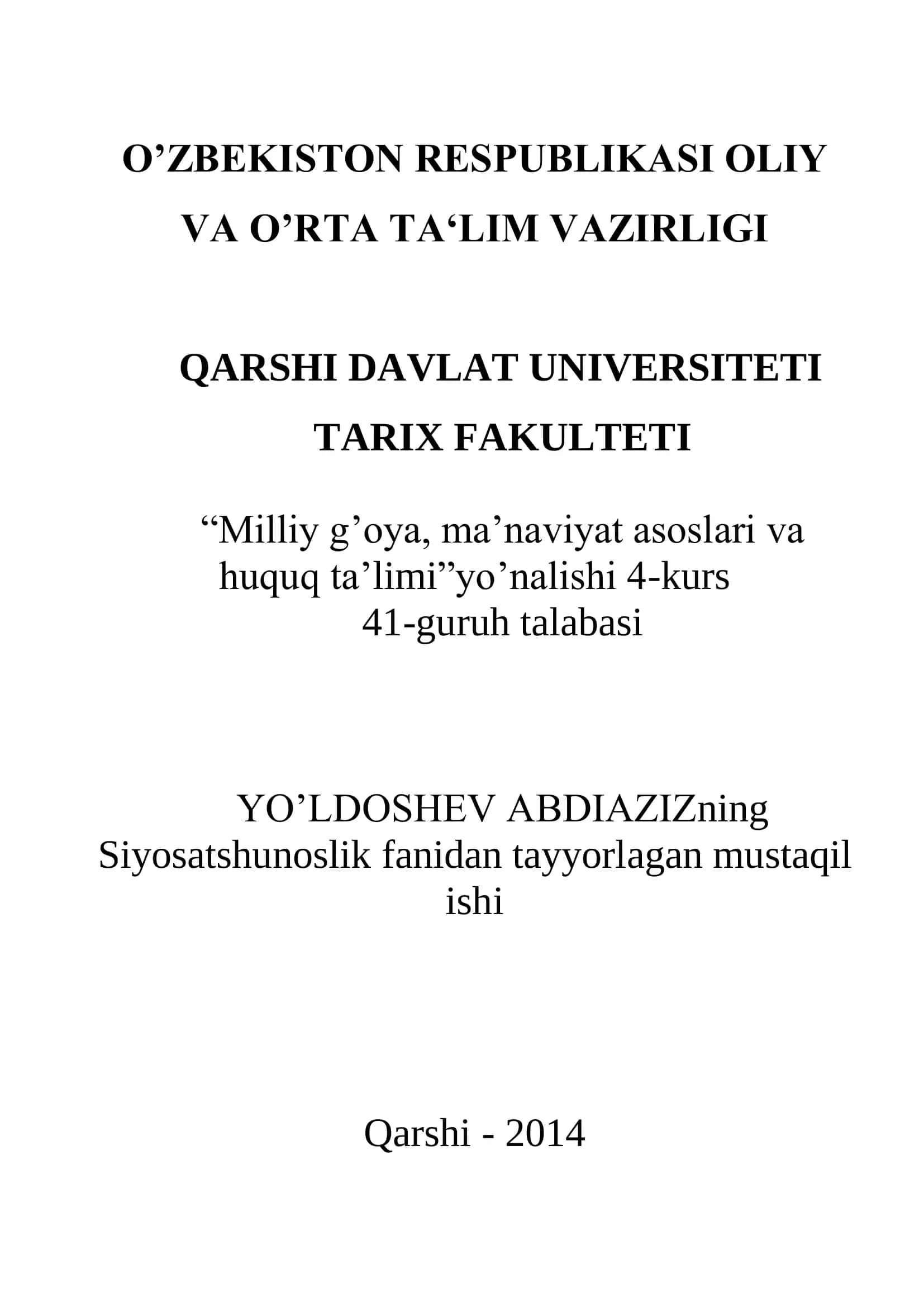 Jamiyat hayotida jamoat tashkilotlarining o‘rni va roli