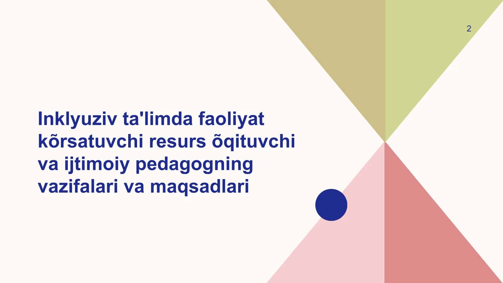 Inklyuziv ta'limda faoliyat