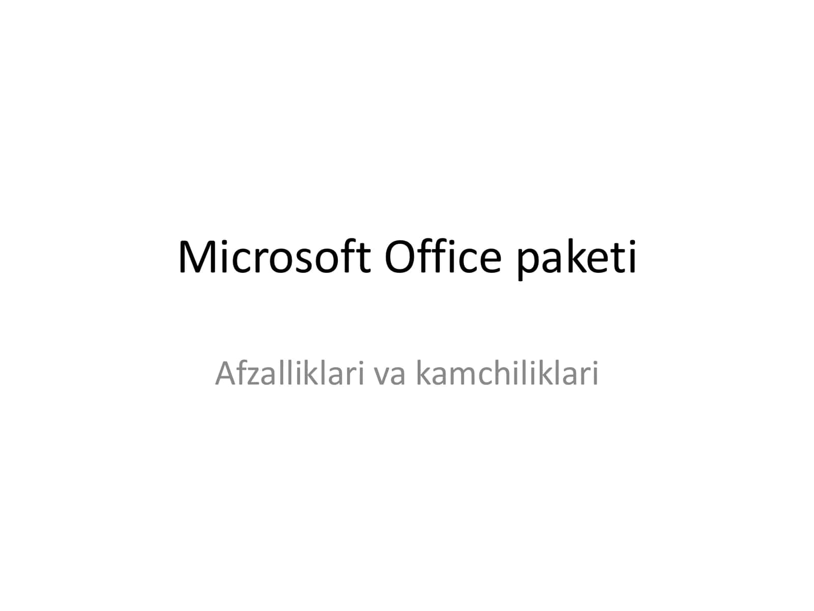 Microsoft Office paketi