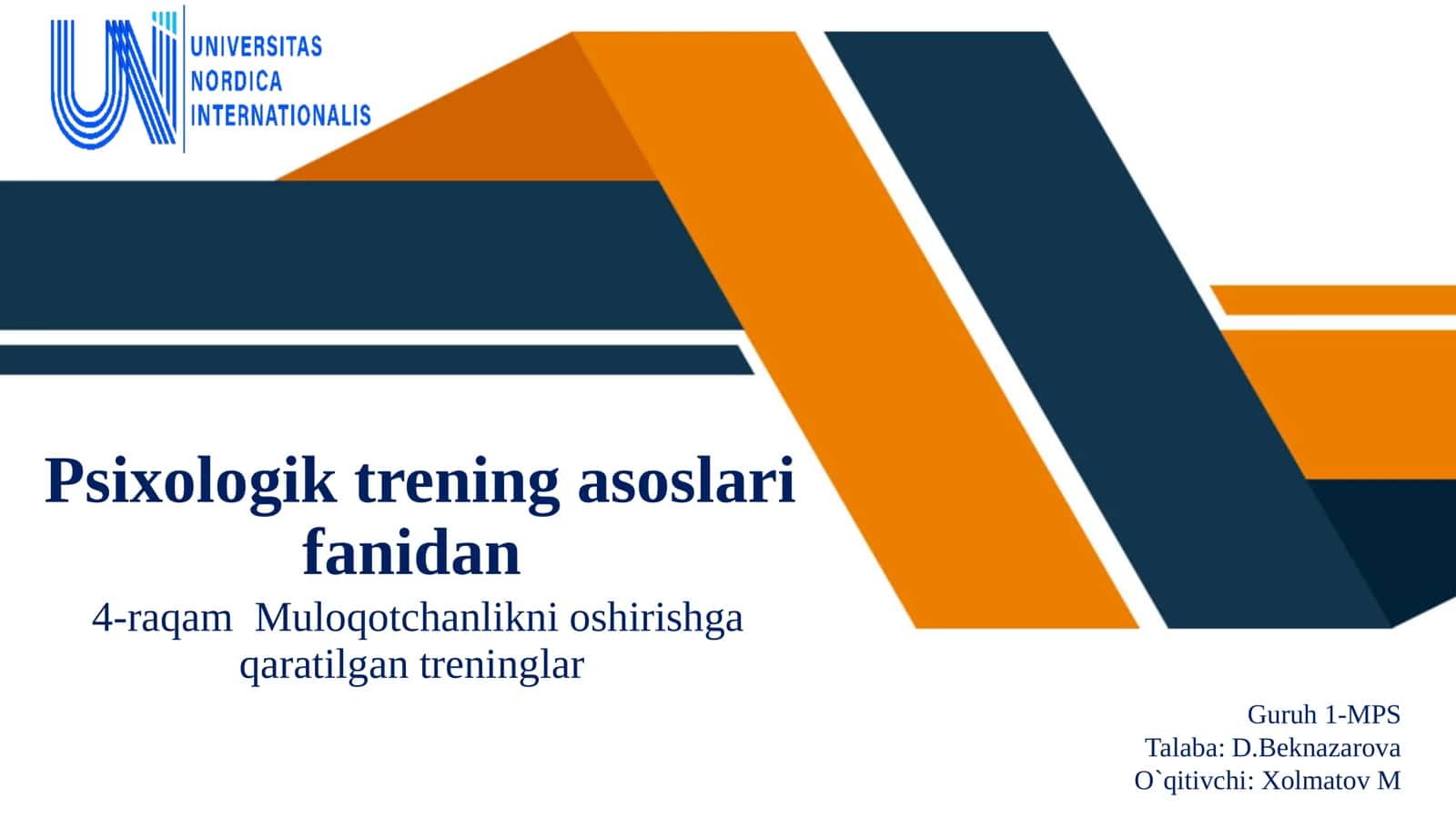 Psixologik trening asoslari