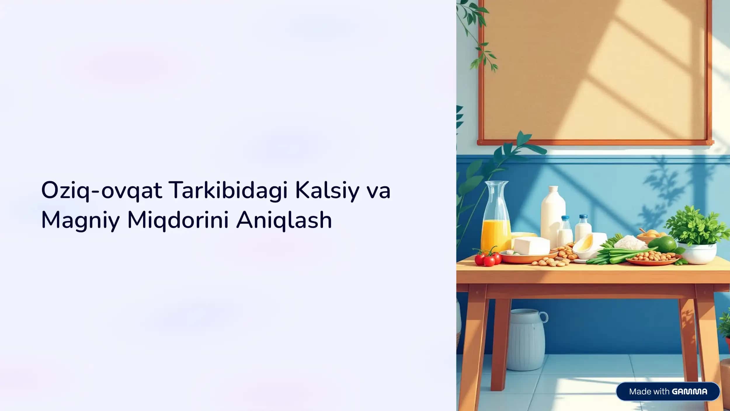 Kalsiy va Magniy: Organizm uchun Nega Muhim?