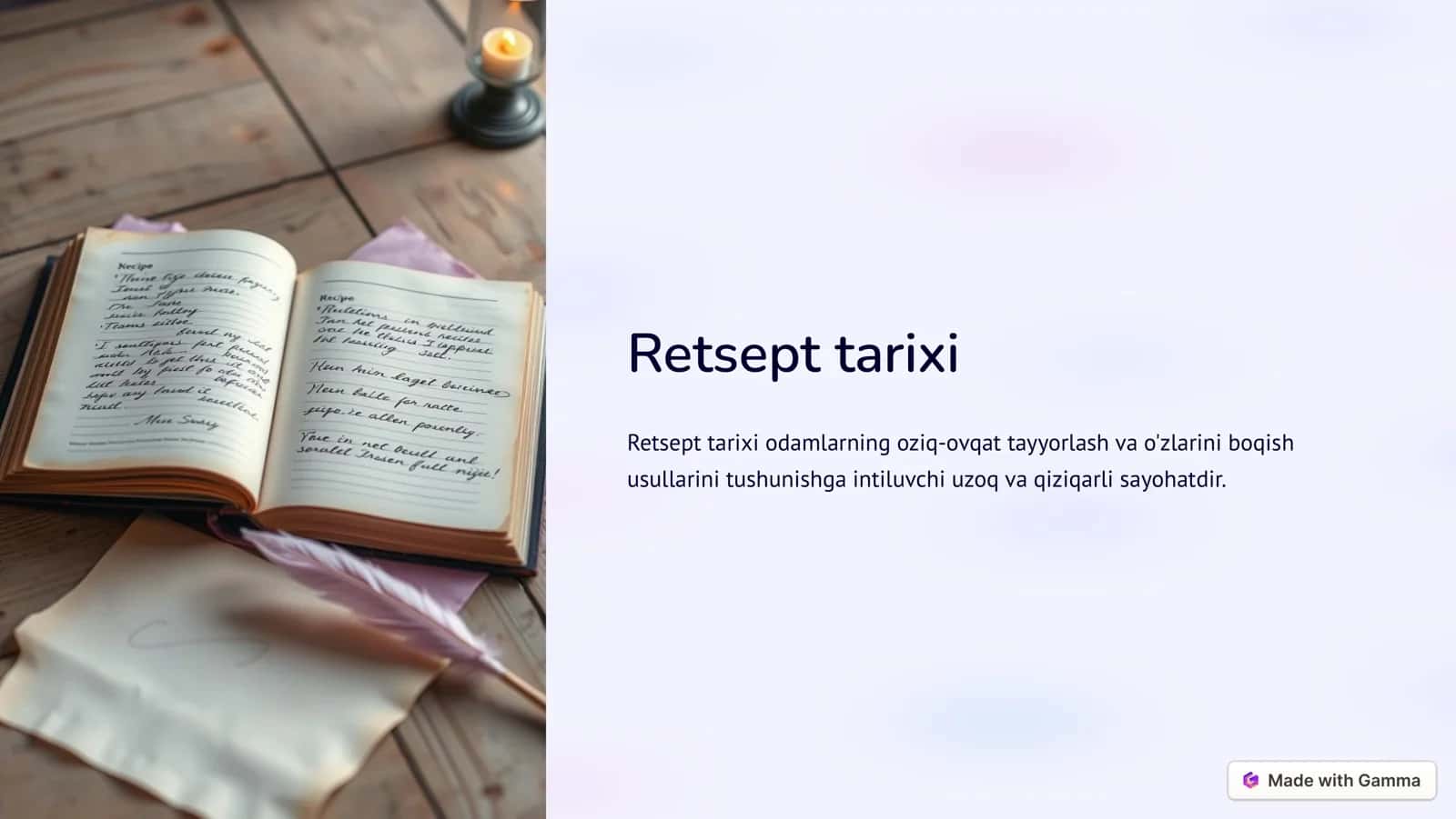 Retsept tarixi