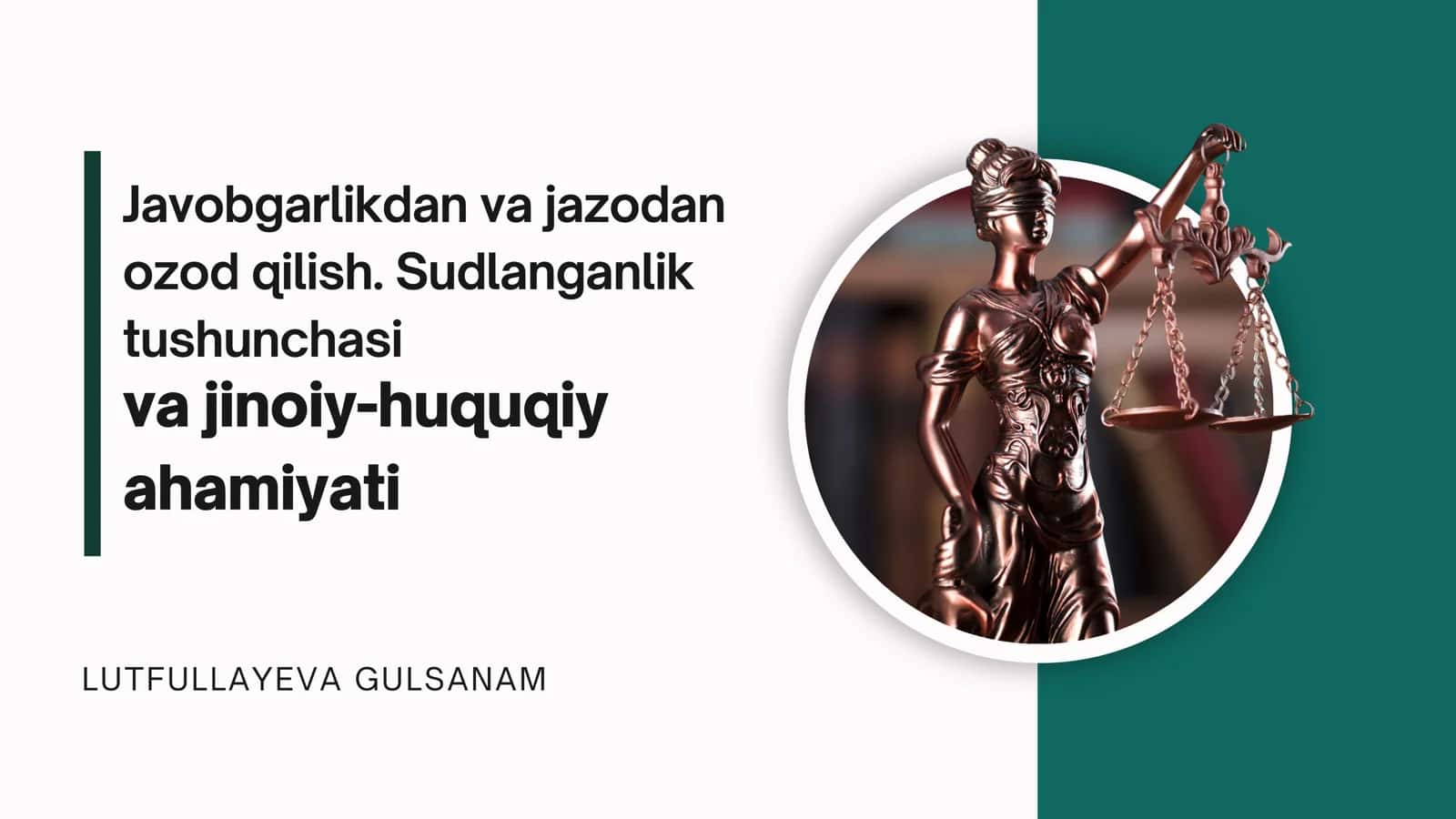 Jinoyat Uchun Javobgarlik Tushunchasi