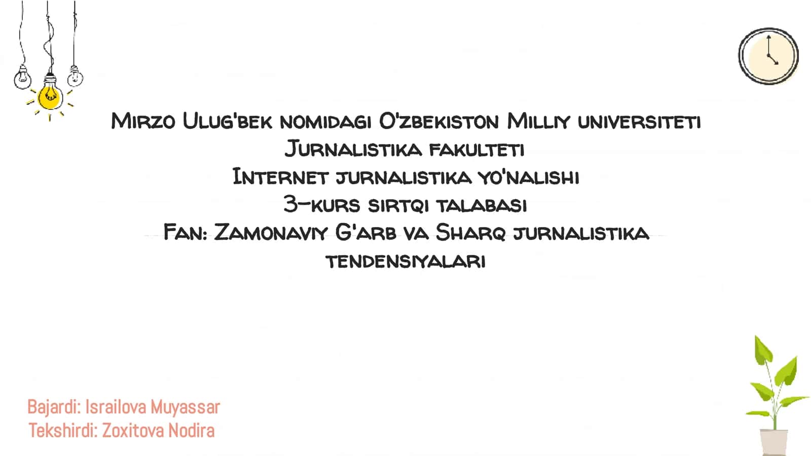 Zamonaviy G'arb va Sharq jurnalistika tendensiyalari