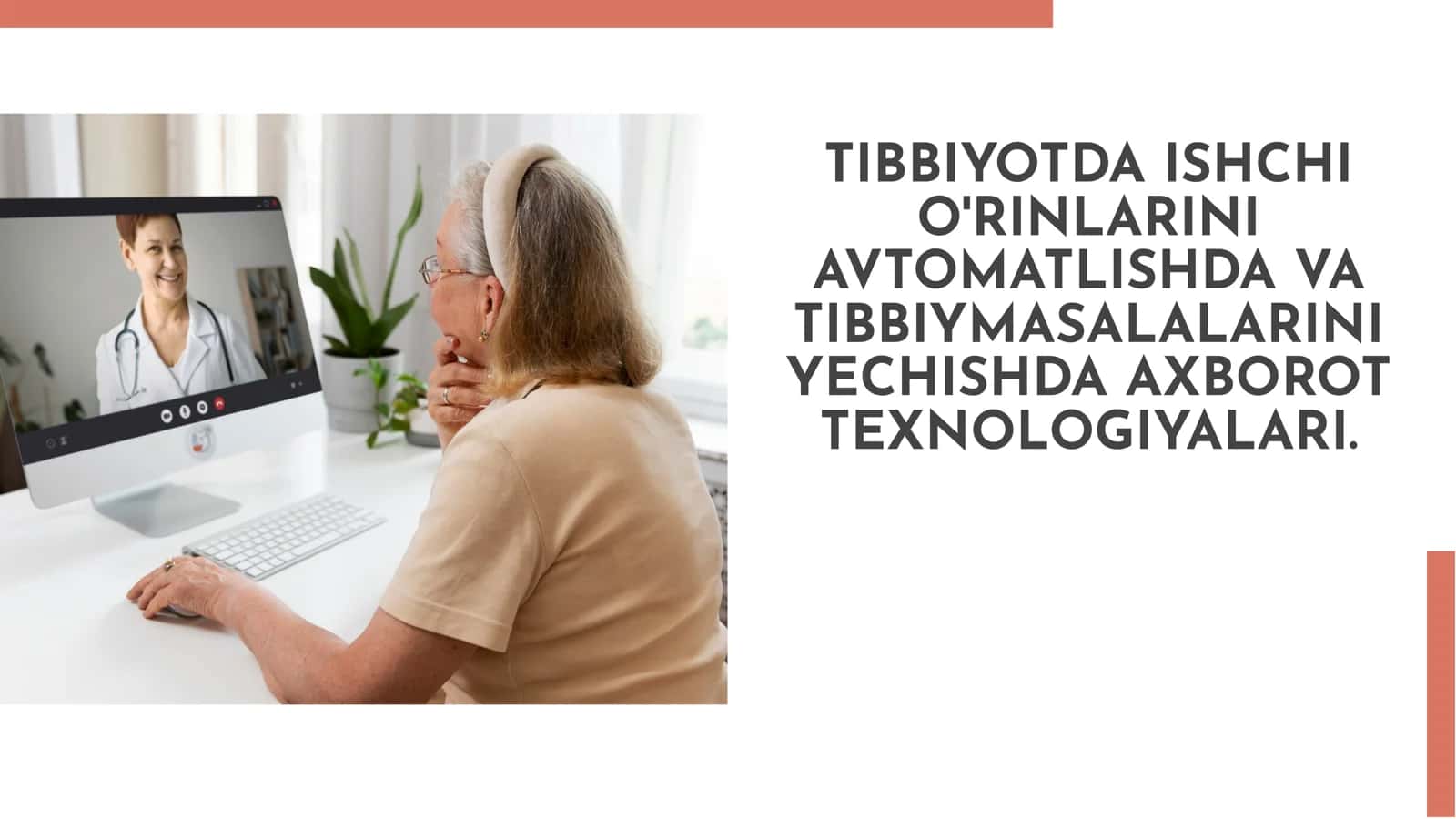 Tibbiyotda Ishchi O'Rinlarini Avtomatlash Texnologiyalari