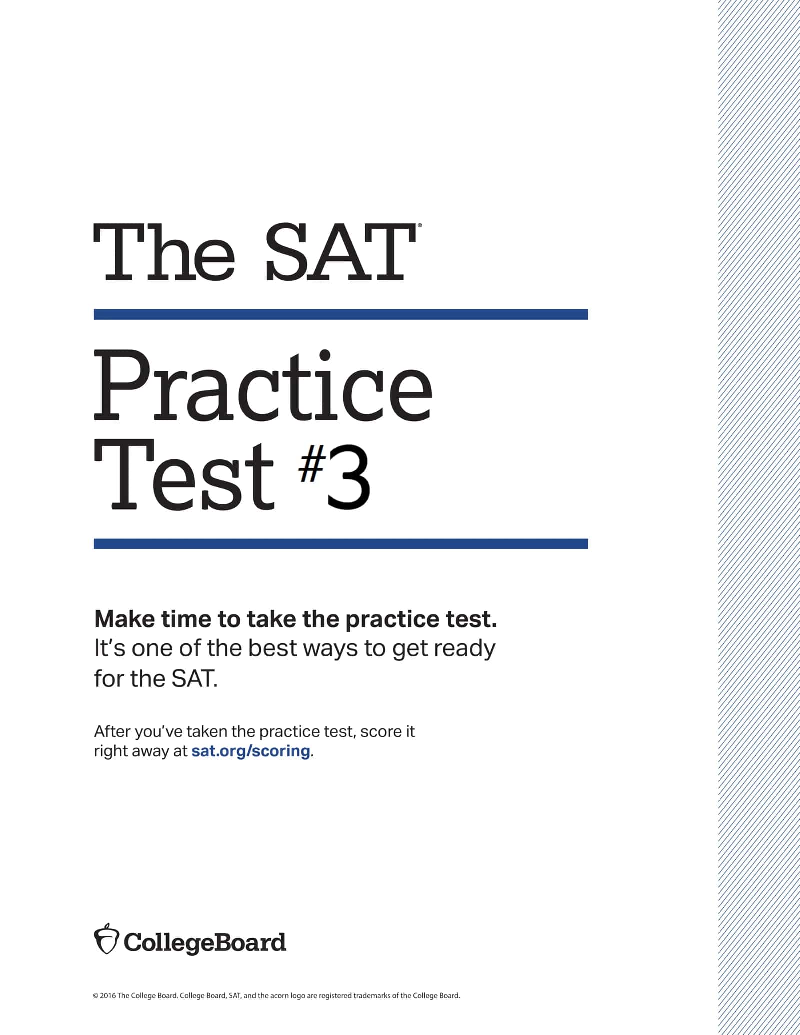 ππ THE SAT PRACTICE TEST #3 ππ β‘ OFFICIAL SAT PREPARATION PDF β‘ ββββββββββββββββββ