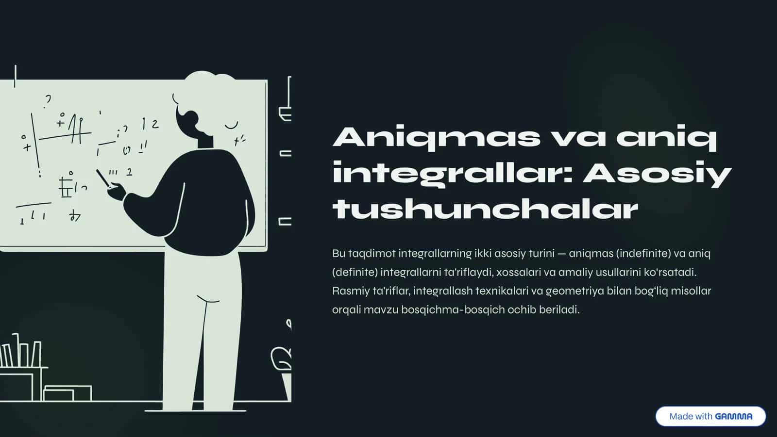 Integrallar: Asosiy tushunchalar