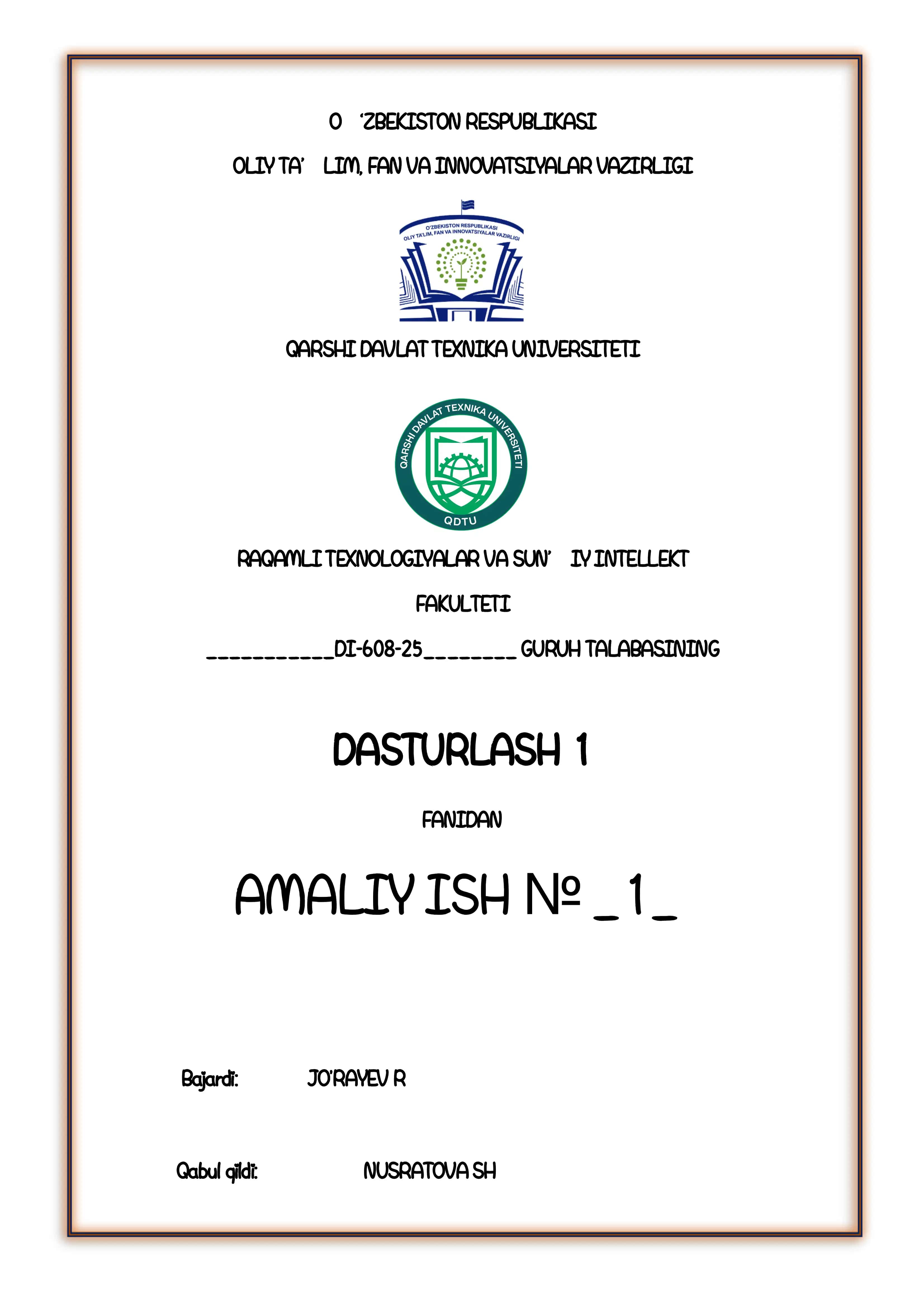 Chiziqli tuzilmali algoritmlarni tavsiflash, C++ tilida dasturlashtirish va kompyuterdahisoblashlar