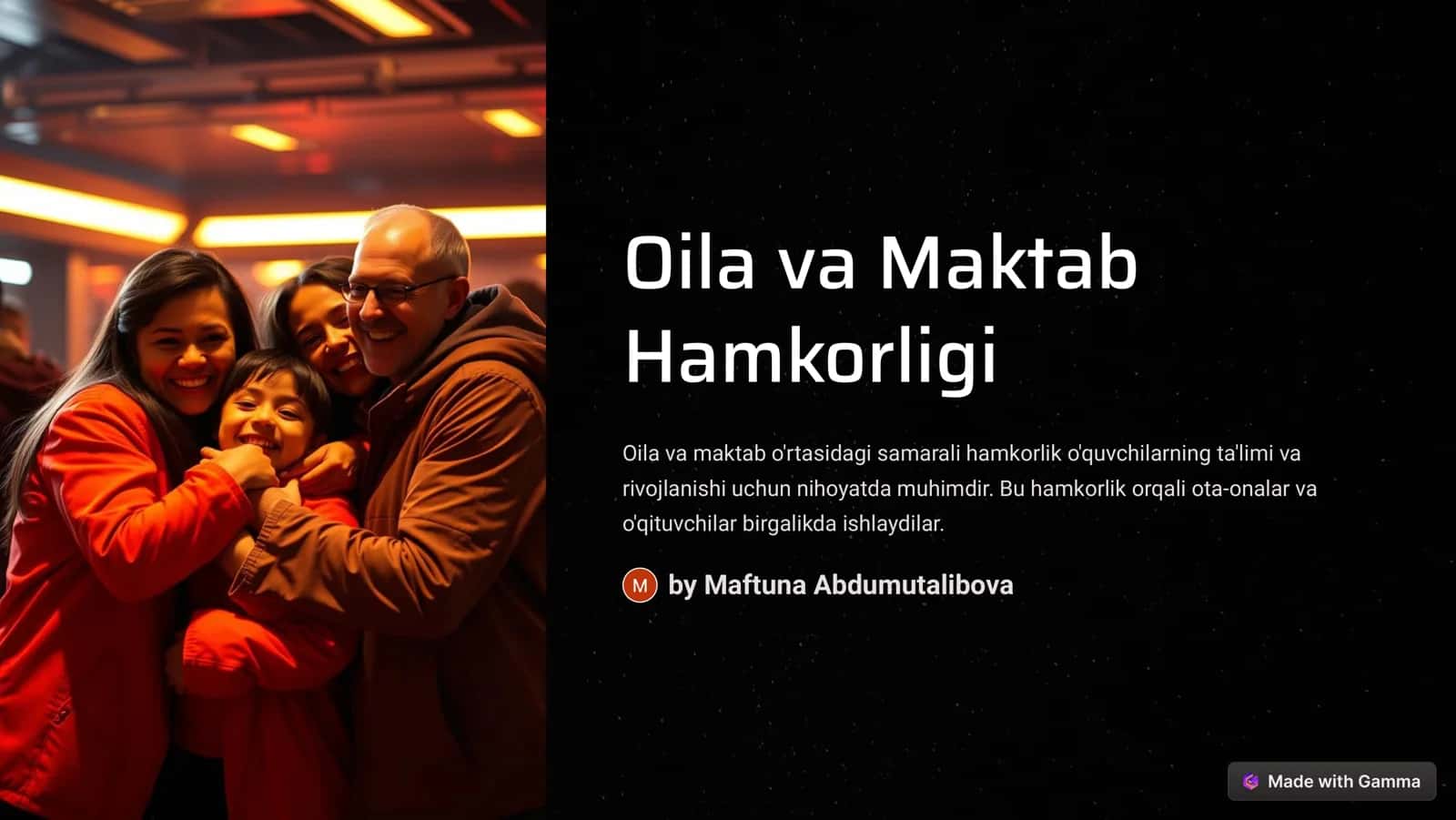 Oila va Maktab Hamkorligi