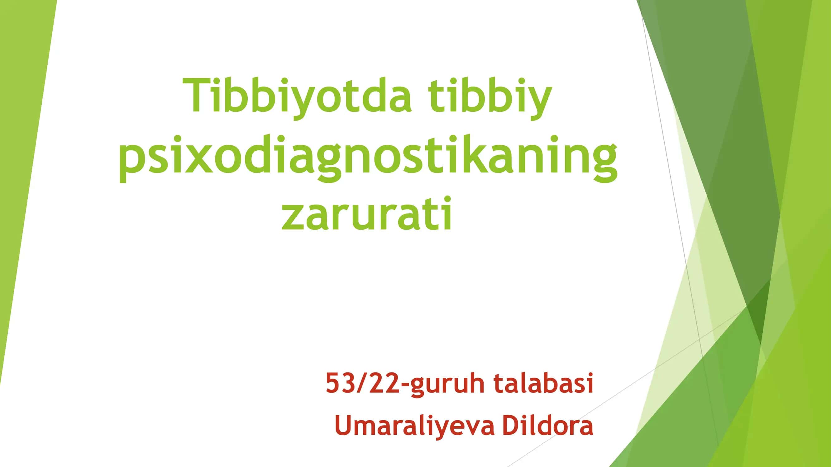 Tibbiy psixodiagnostika