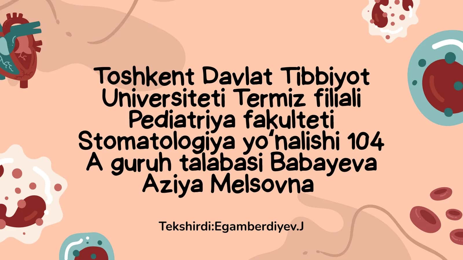 Qonning fizik va kimyoviy xossalarini tekshirish
