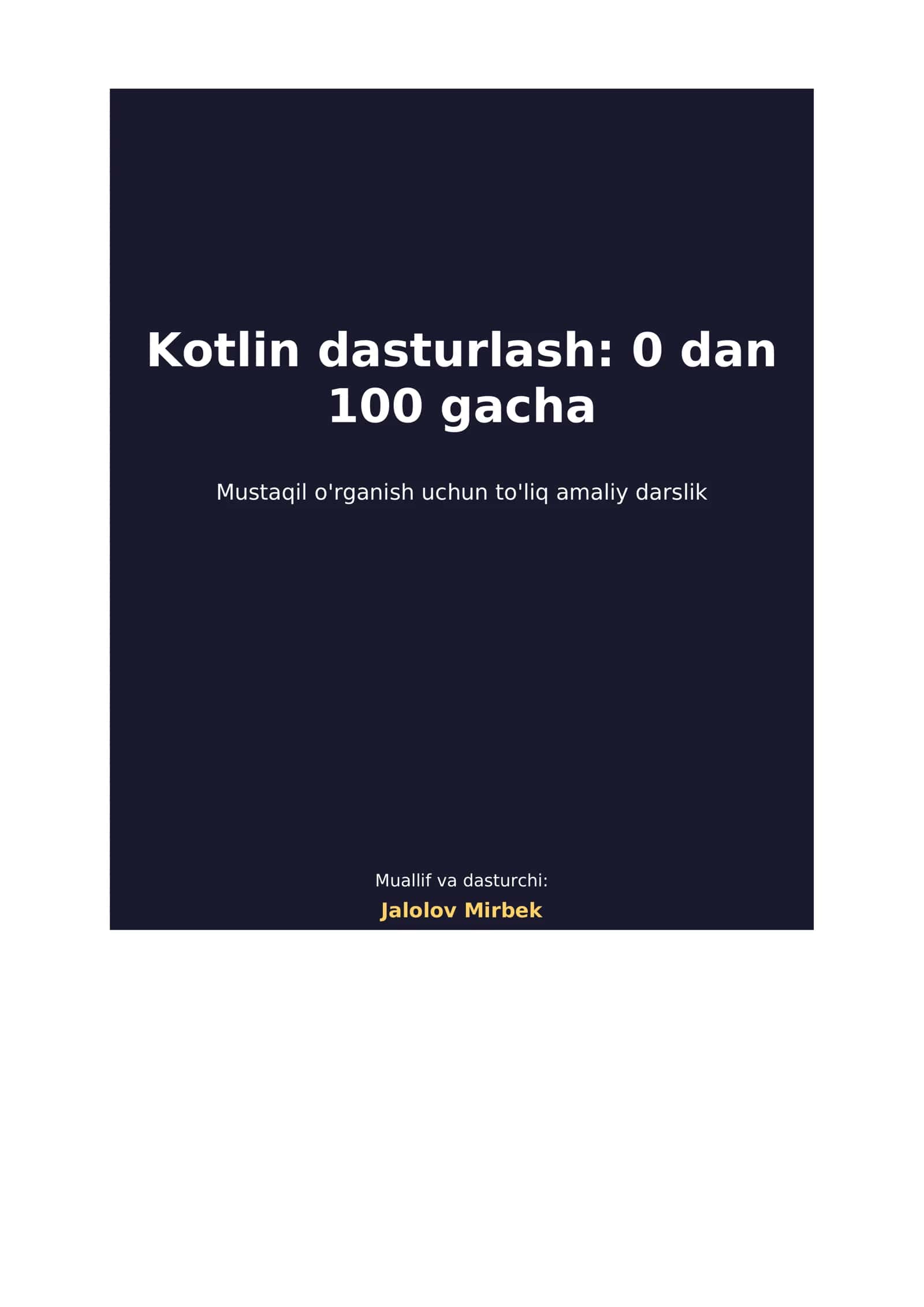 Kotlin dasturlash