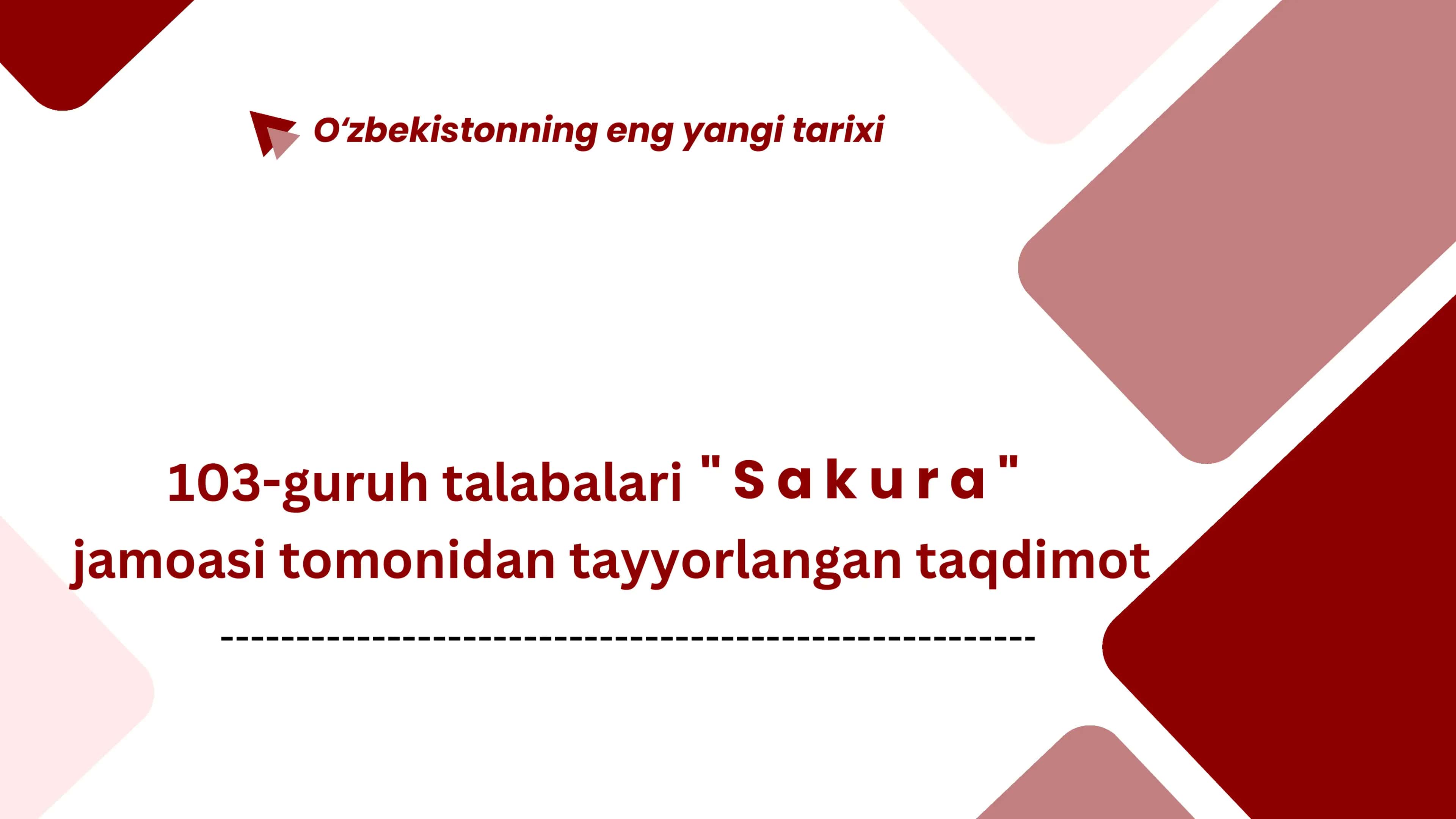 O'zbekistonning eng yangi tarixi