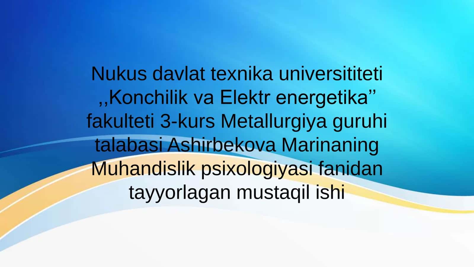 Operatorning o’qiganlik darajasini nazorat qilish va baholash
