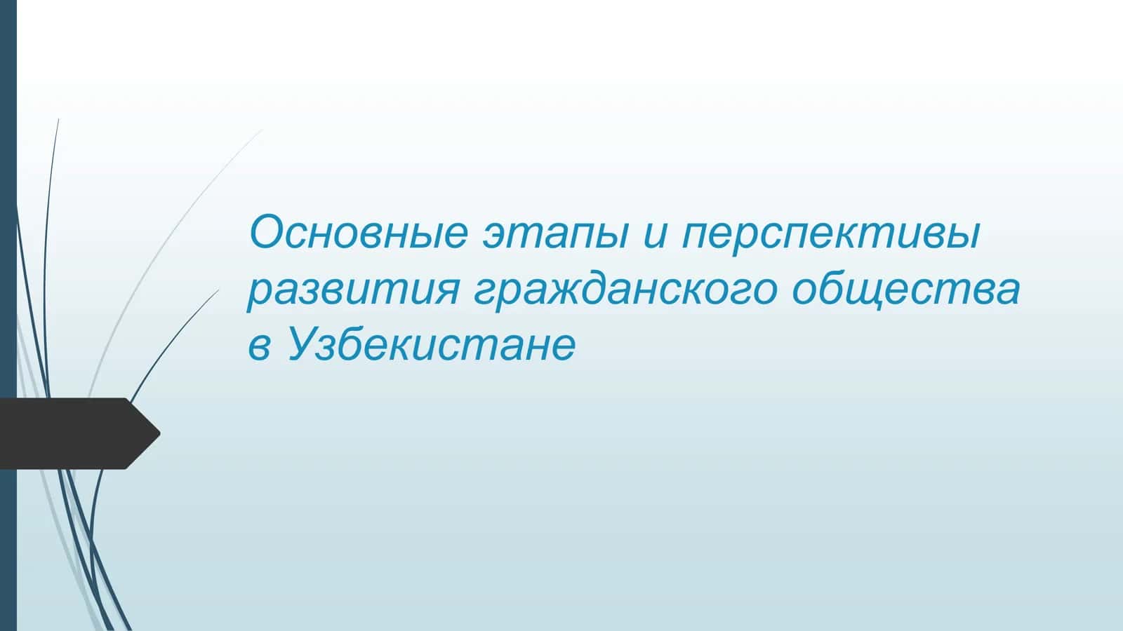 Основные этапы и перспективы развития гражданского общества в Узбекистане