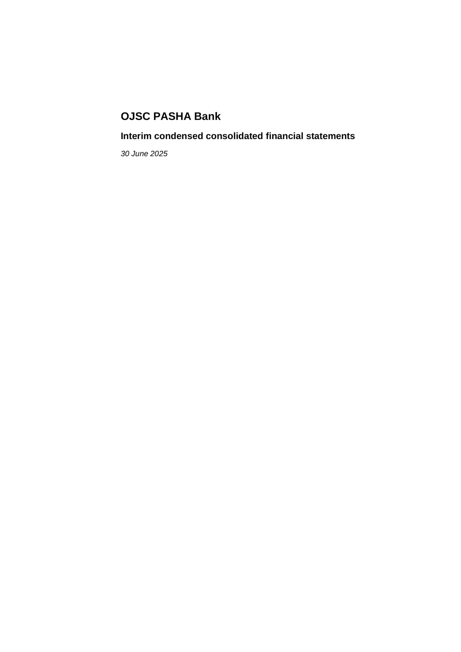 Interim condensed consolidated financial statements