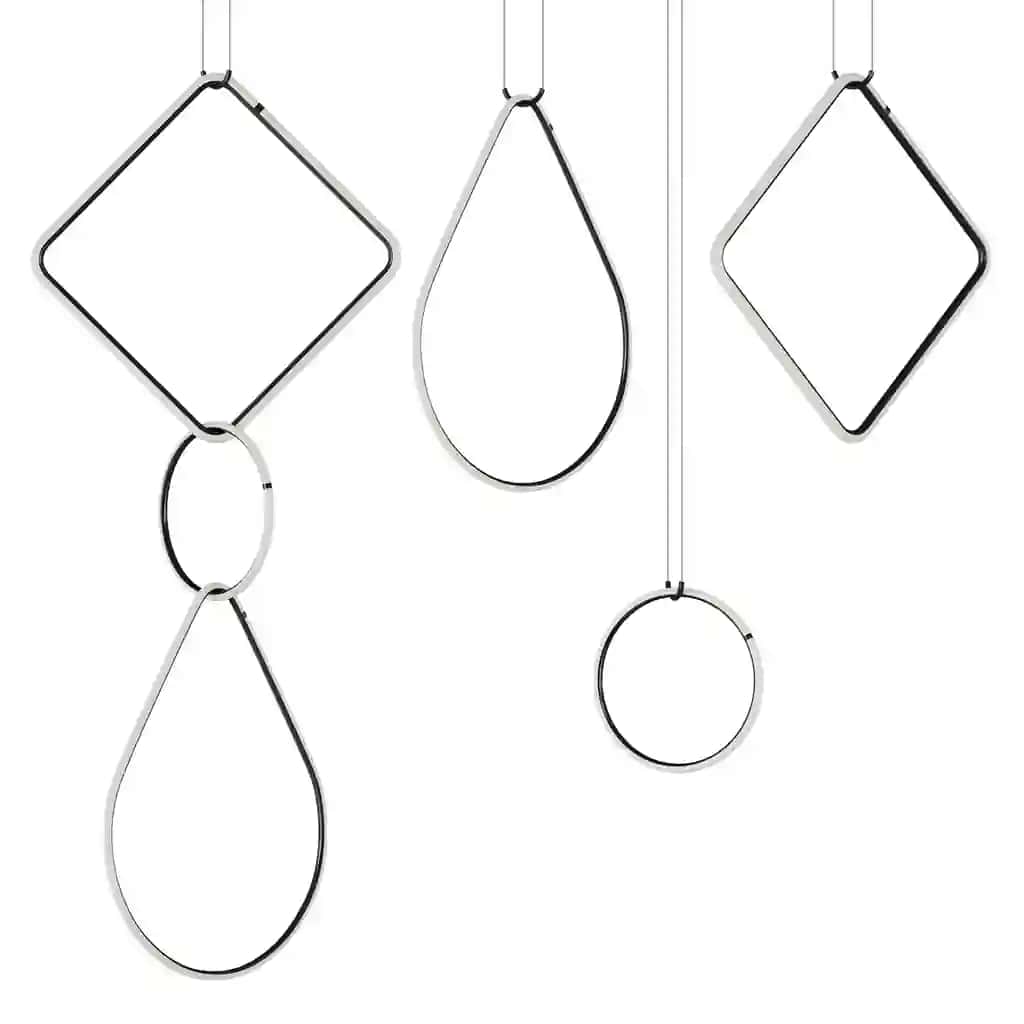 Arrangements Square Large Three Element Pendant
