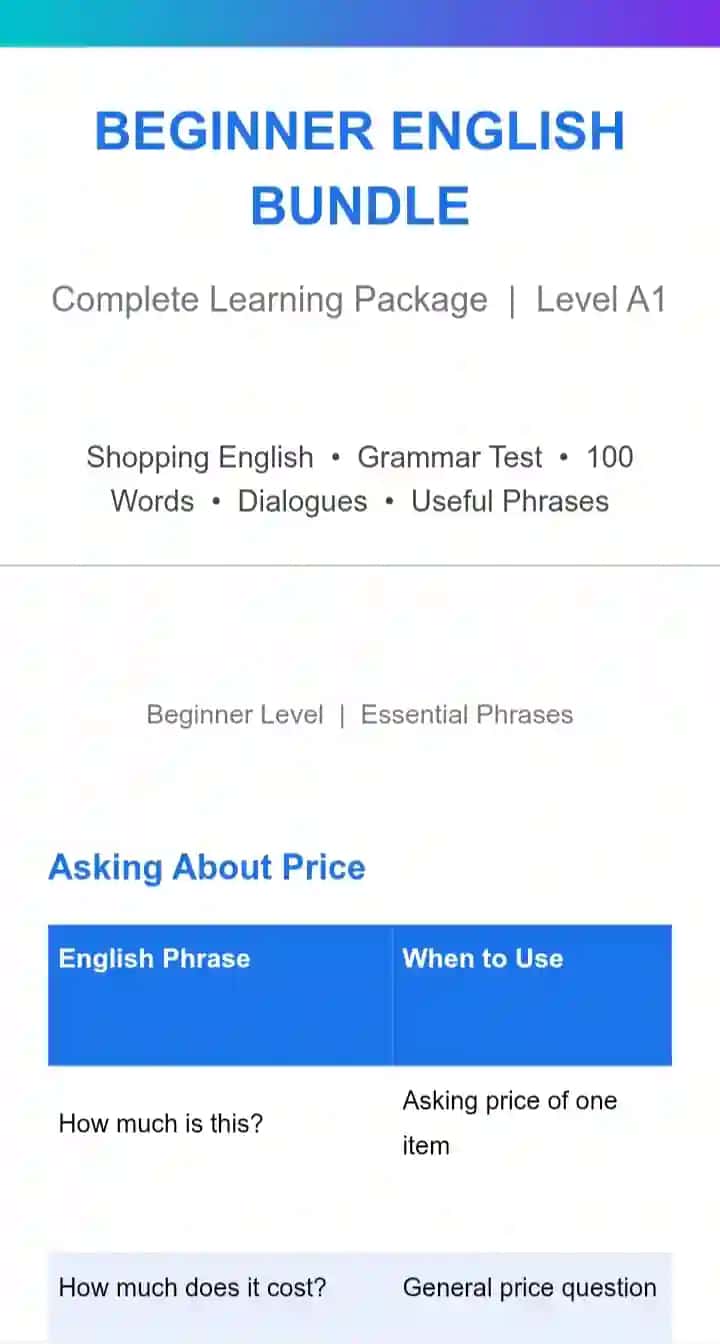 Beginner English bundle