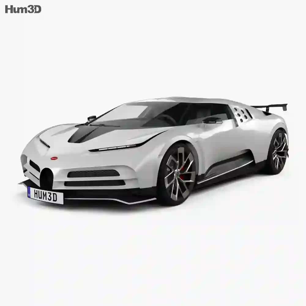 Bugatti Centodieci white 3D model