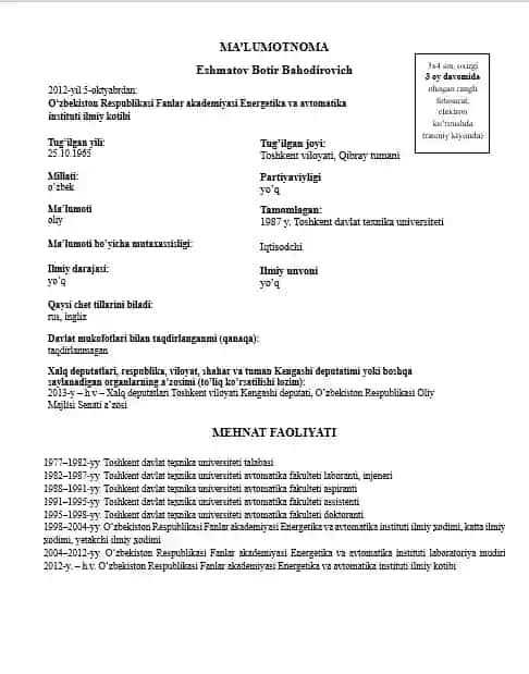 Obyektivka - Davlat tilida ish yuritish talablari asosida
