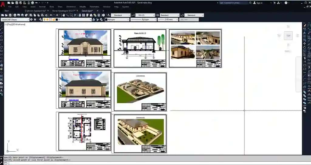 Kottej arxitekturaviy loyihasi.DWG AutoCAD varianti