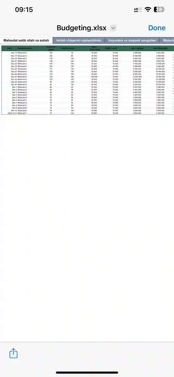Budgeting