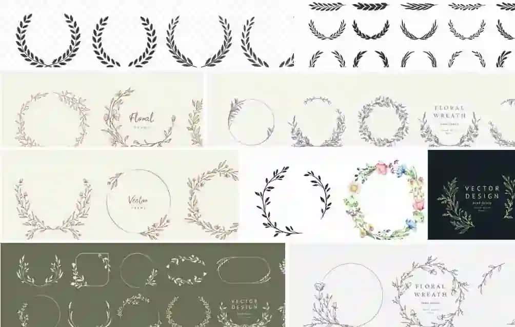 Adobe Photoshop dasturiga o'simliklar shaklidagi bo'yoq dizayni.