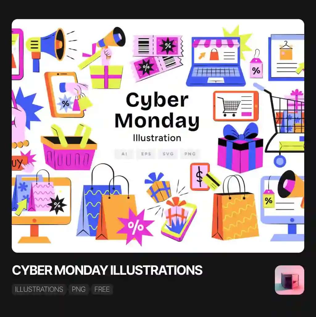 Cyber monday illustrations
