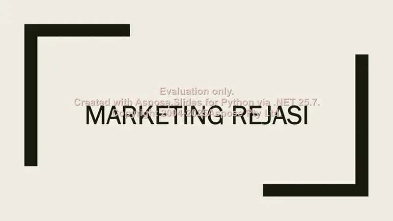 Marketing rejasi