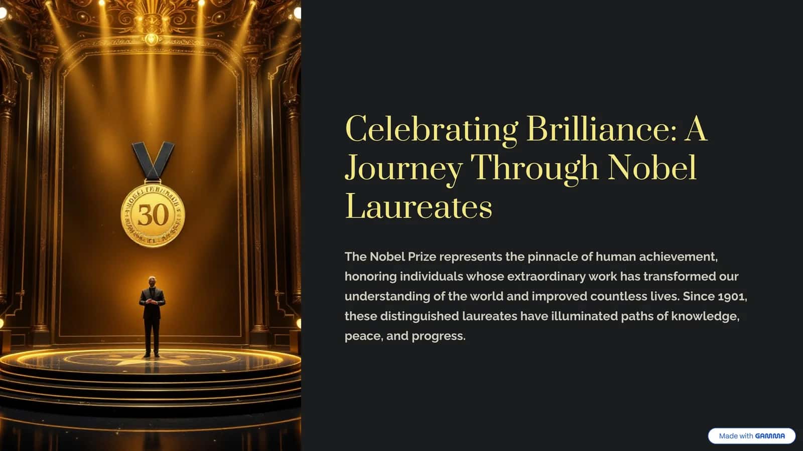 celebrating brilliance a journey through nobel Laurent