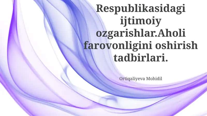 Aholining farovonligini oshirish chora-tadbirlari
